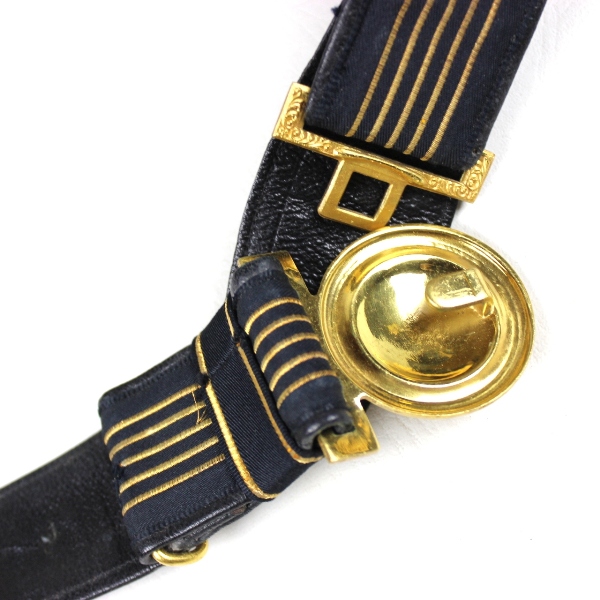 US Naval officer dress bicorn, epaulets, belt and cape