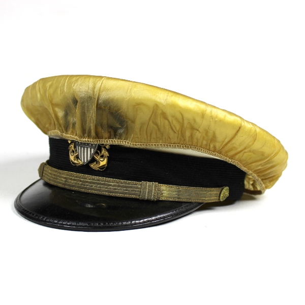 US Navy officer dress visor cap - Identified