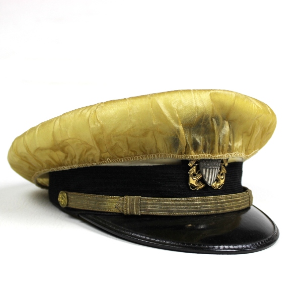 US Navy officer dress visor cap - Identified