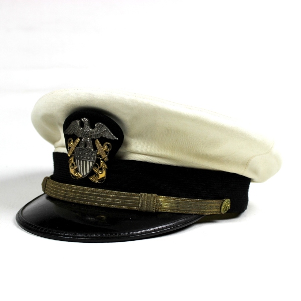 US Navy officer dress visor cap - Identified