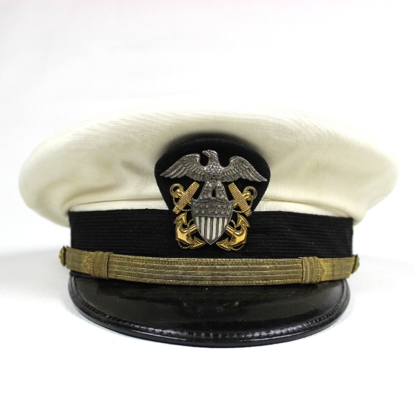 US Navy officer dress visor cap - Identified