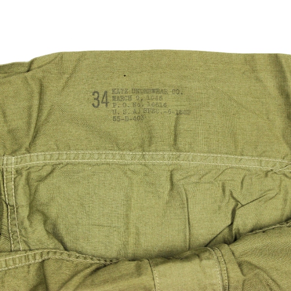 US Army OD cotton boxer shorts - Size 34 1945