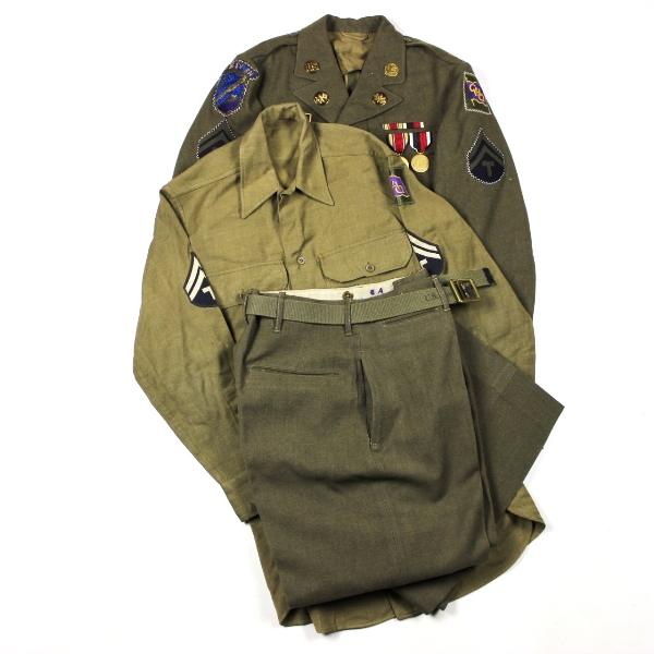 STUNNING Ike Jacket + uniform bag -71st Sig Svc Bn