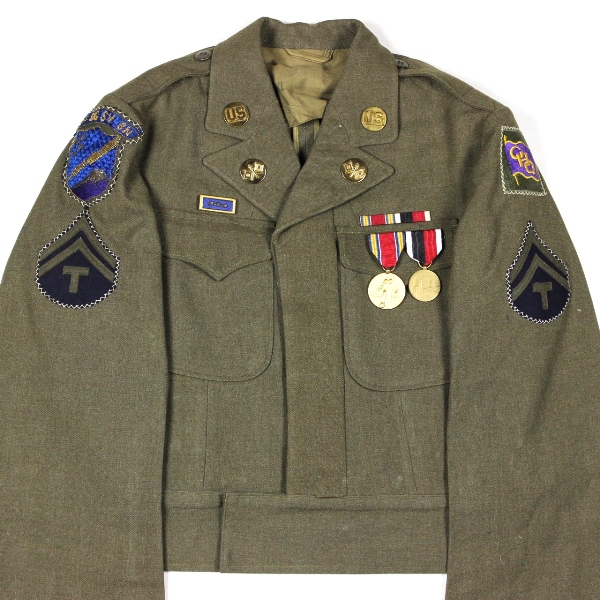 STUNNING Ike Jacket + uniform bag -71st Sig Svc Bn