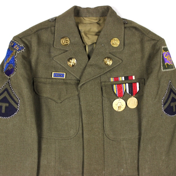 STUNNING Ike Jacket + uniform bag -71st Sig Svc Bn