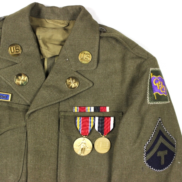 STUNNING Ike Jacket + uniform bag -71st Sig Svc Bn