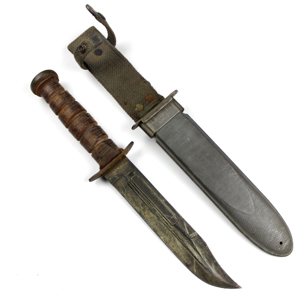 US Navy MK2 fighting knife w/ B.M. Co sheath