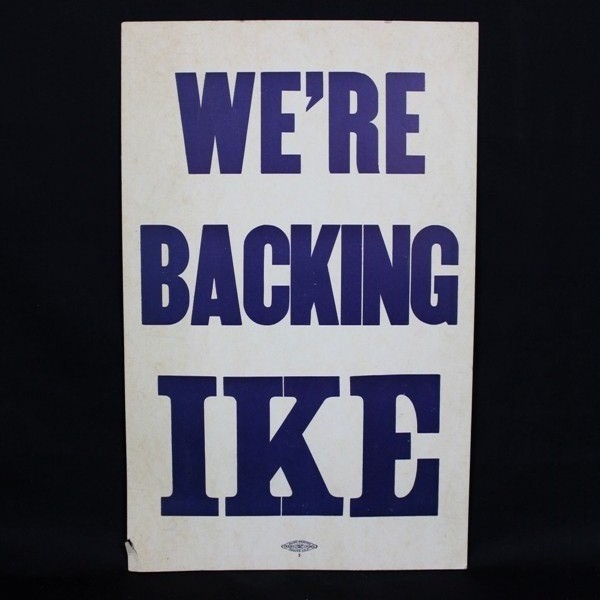 Rally poster We’re backing Ike - circa 1952 / 1953