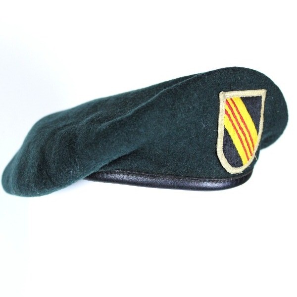 Green beret w/ 5th Special Forces flash  - Dated 1969