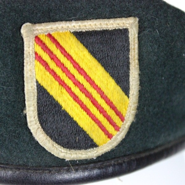 Green beret w/ 5th Special Forces flash  - Dated 1969