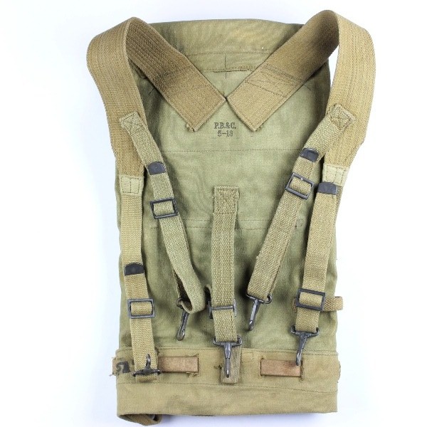 M1910 canvas haversack w/ complete mess kit - 1918