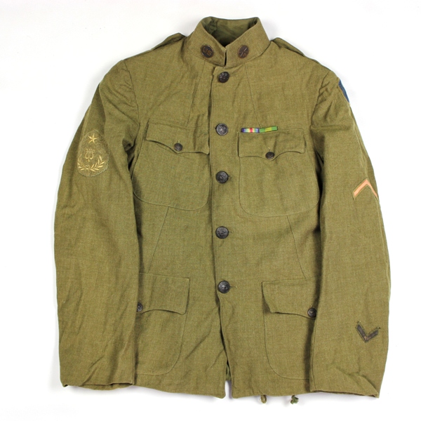 M1917 OD wool service coat - 29th Infantry Division