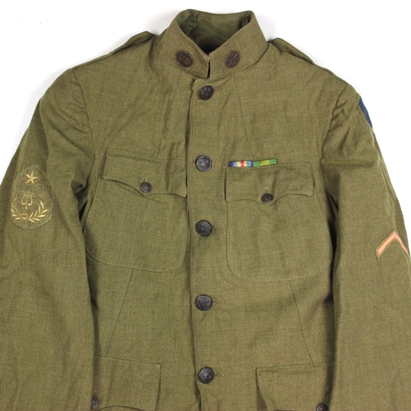 M1917 OD wool service coat - 29th Infantry Division