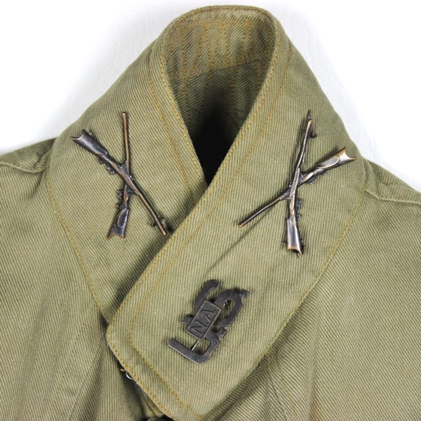 Officers khaki / tan cotton service coat - US NA Infantry