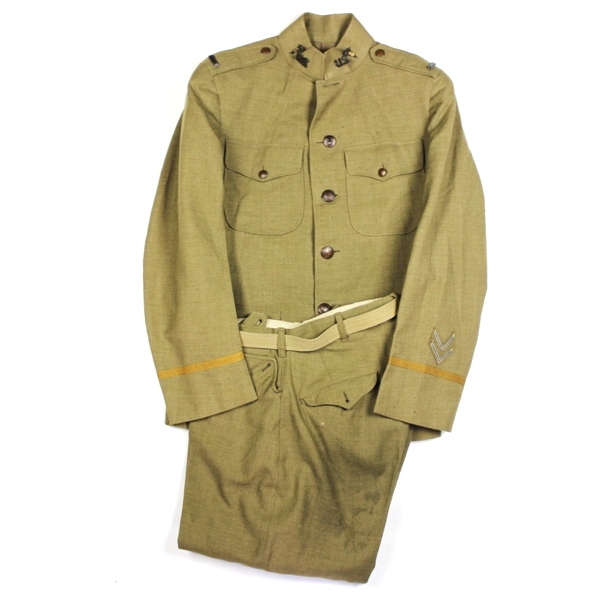 Officers OD wool service coat and breeches - Sanitary Corps