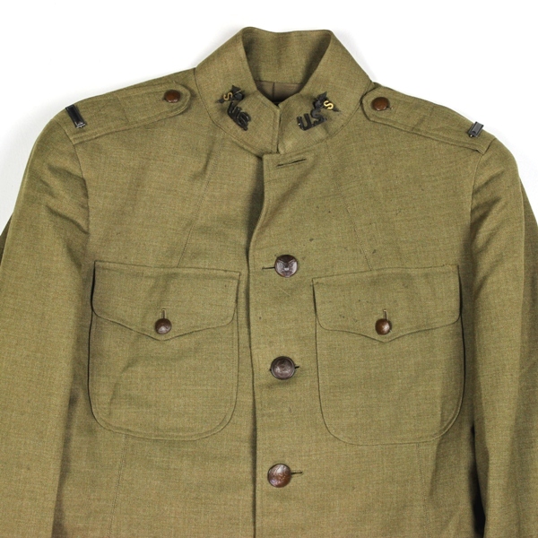 Officers OD wool service coat and breeches - Sanitary Corps