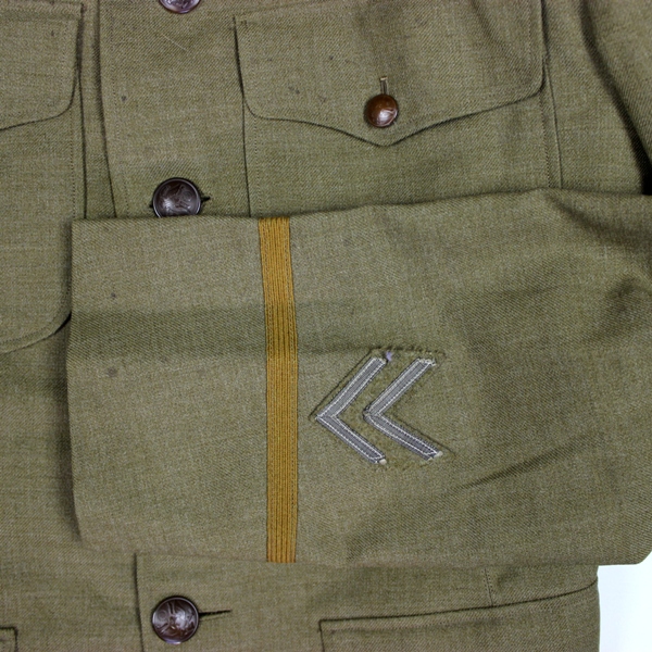 Officers OD wool service coat and breeches - Sanitary Corps