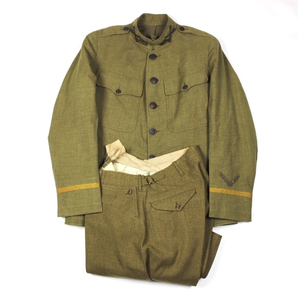 Officers OD wool service coat w/ breeches - Cavalry