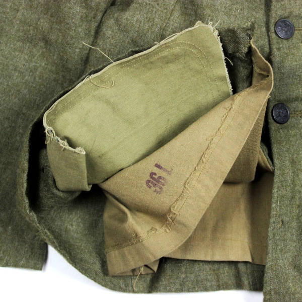 M1918 OD wool Pershing type service coat - 6th Corps