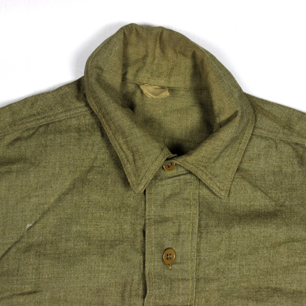 M1911/13 OD wool flannel pullover shirt - 15 x 33