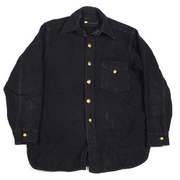 44th Collectors Avenue - Late 19th c. dark blue wool shirt - 14 x 33