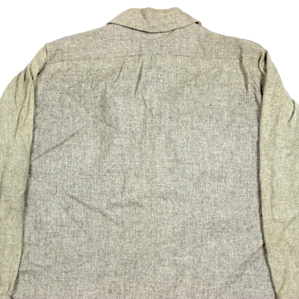 M1917 gray wool flannel pullover shirt - 15 x 33 