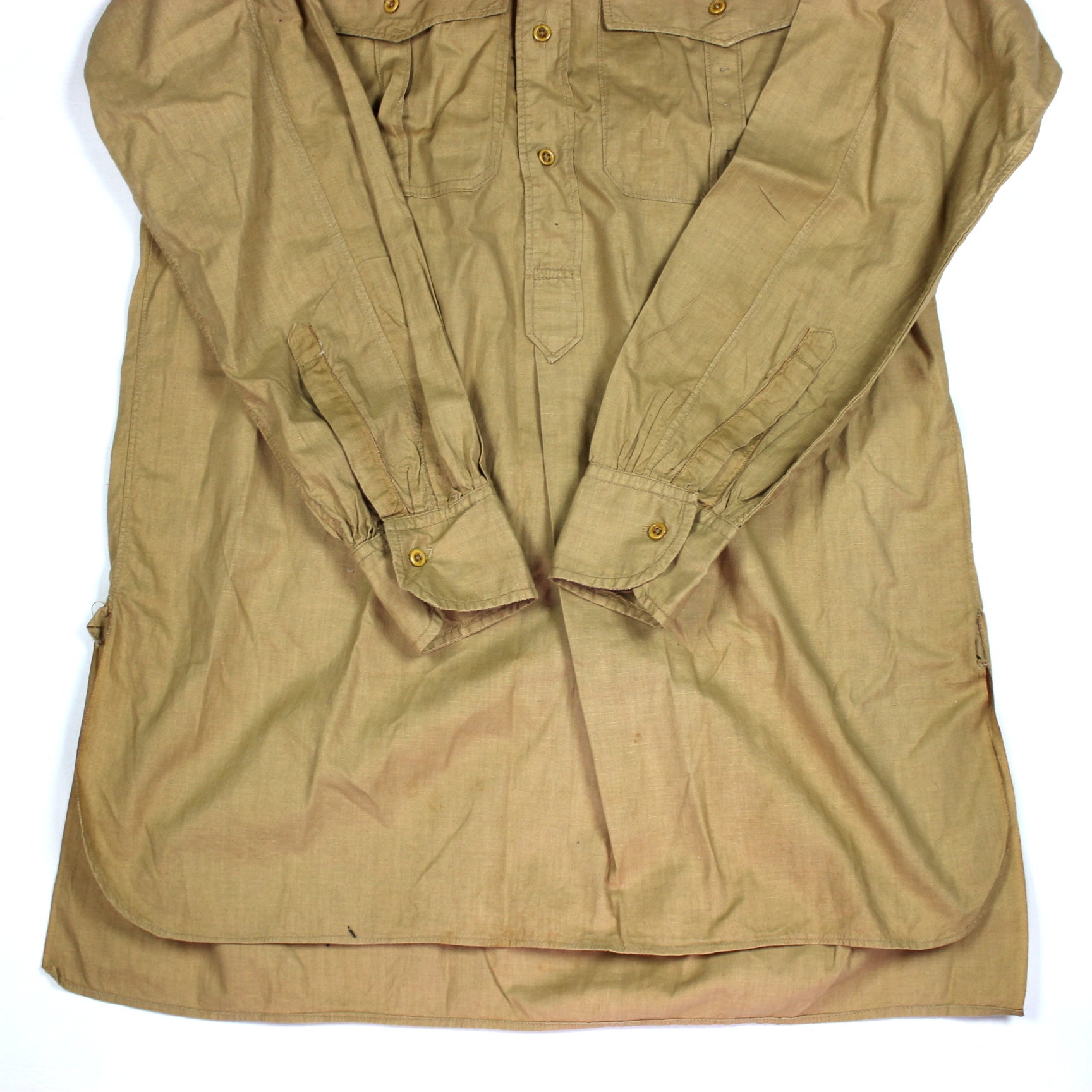 DAK khaki cotton long sleeve service shirt