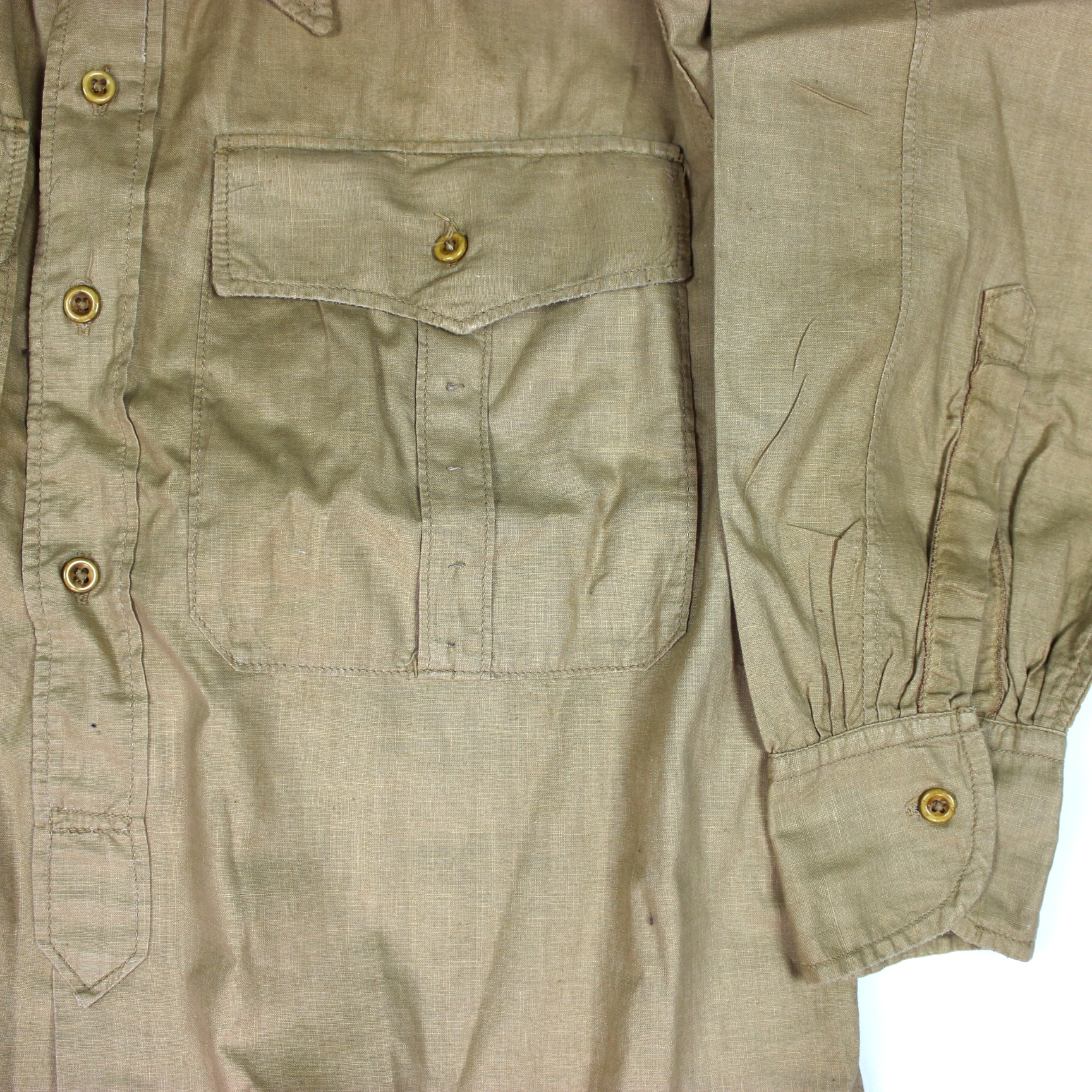 DAK khaki cotton long sleeve service shirt