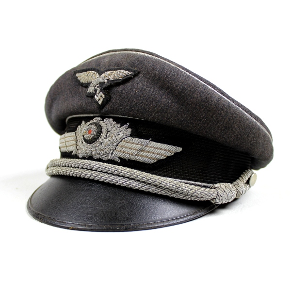 LW officer visor cap w/ bullion eagle, wreath & cockade