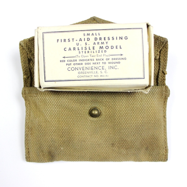 M1942 First aid packet pouch w/content - British Made 1944