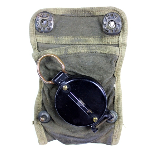 W. & L. E. Gurley lensatic compass w/ waterproof pouch