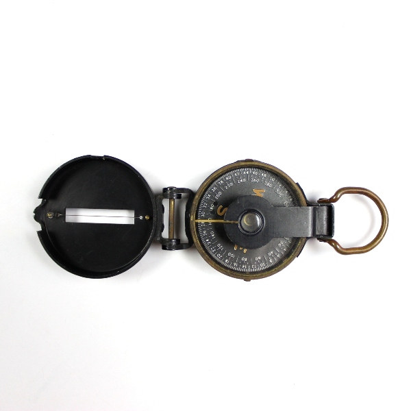 W. & L. E. Gurley lensatic compass w/ waterproof pouch