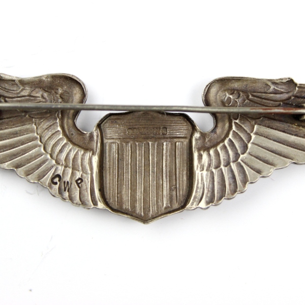 USAAF sterling silver pilot wings - CWP