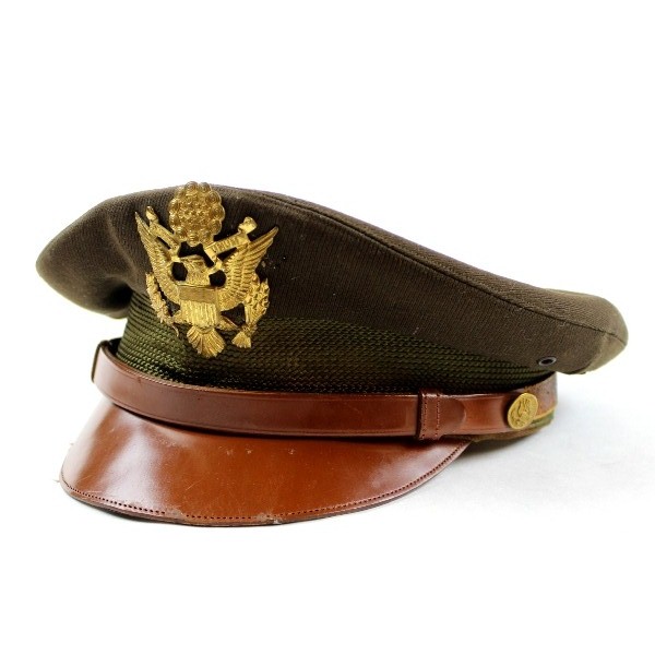 44th Collectors Avenue - USAAF Chocolate gabardine officer service cap