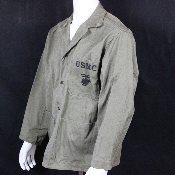 44th Collectors Avenue - USMC P41 HBT fatigue shirt - Size 42