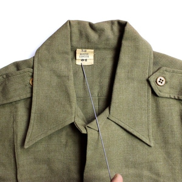 Aviation cadet brown wool serge / mustard shirt - Dated 1942 - 15 x 34