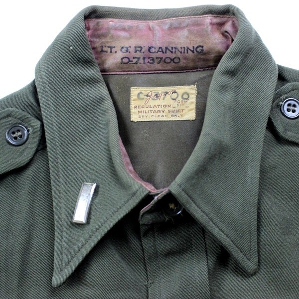 US Army Air Corps officer’s chocolate gabardine shirt - Identified