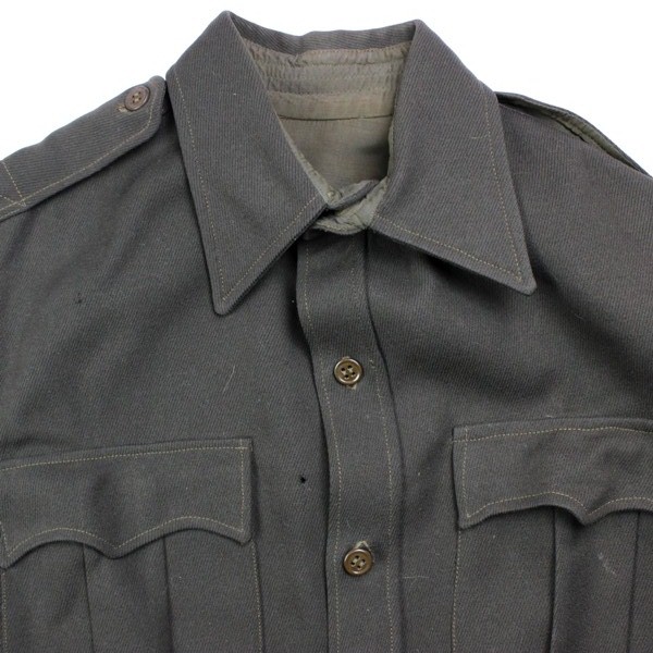 US Army Air Corps officer’s chocolate gabardine shirt - 14 x 31