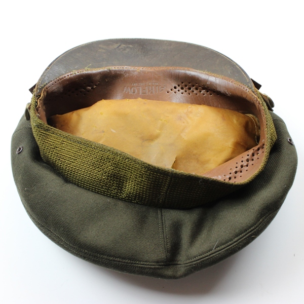 USAAF chocolate gabardine officer service cap - Phelps Terkel tailor