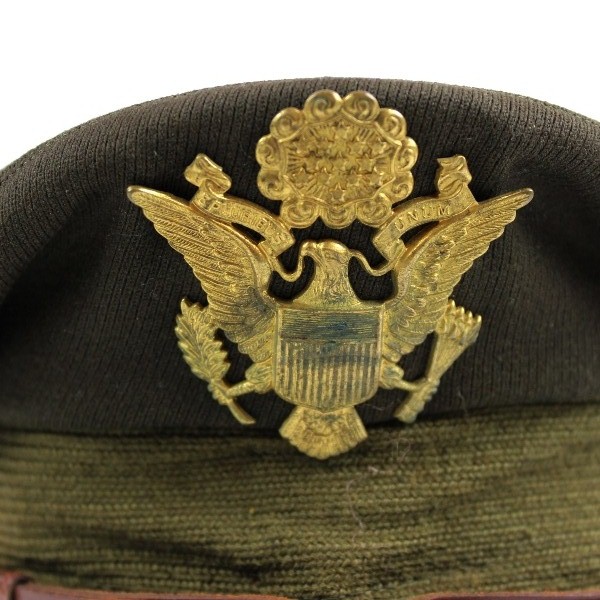 USAAF chocolate gabardine officer service cap w/ soft visor