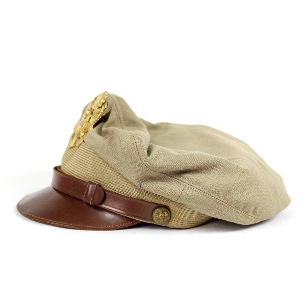 USAAF officer summer khaki / tan service cap - Identified