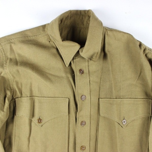 44th Collectors Avenue - USMC enlisted men brown wool flannel shirt