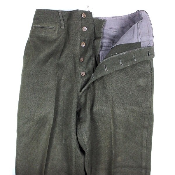 Officers chocolate gabardine field trousers - W30 L31