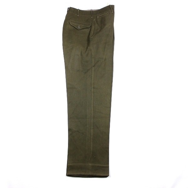 Officers chocolate gabardine field trousers - W30 L31