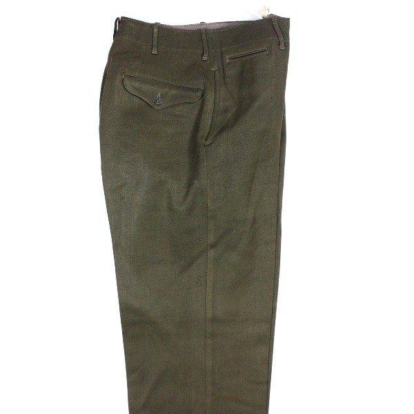 Officers chocolate gabardine field trousers - W30 L31