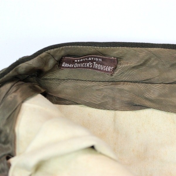 Officers chocolate gabardine field trousers - W30 L32