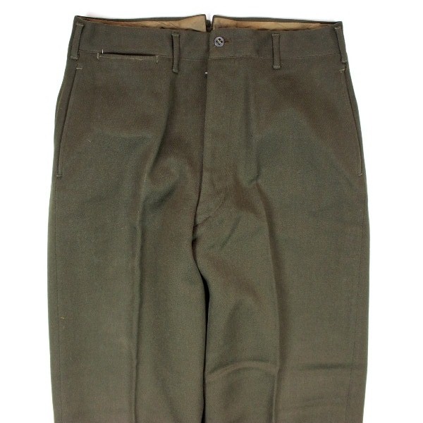 Officers chocolate gabardine field trousers - W30 L32