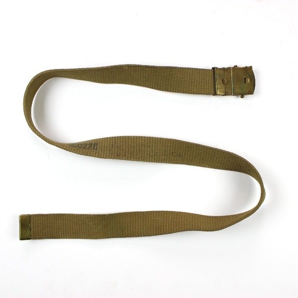 M1937 OD cotton webbing officers trousers belt