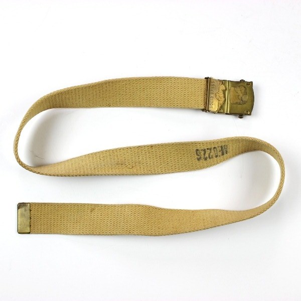 M1937 Khaki / tan cotton webbing officers trousers belt