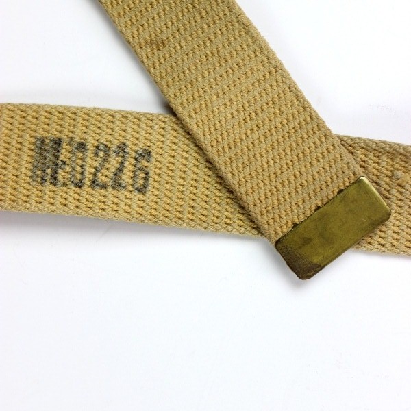 M1937 Khaki / tan cotton webbing officers trousers belt